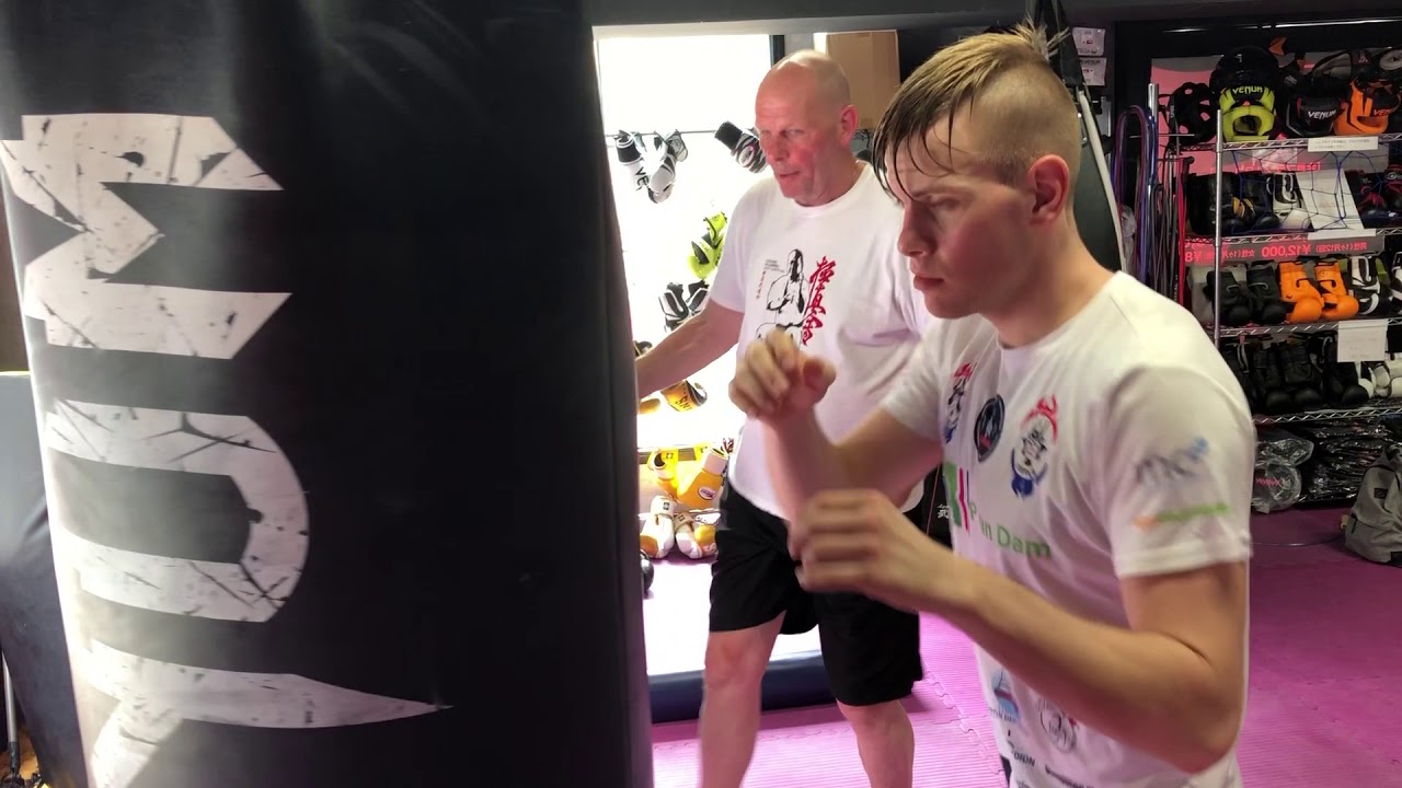 Gerard Gordeau and Floris Hoek training in Japan. Kyokushin Karate