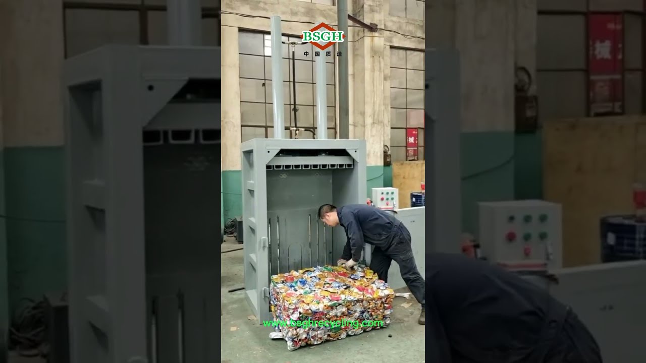 Small Aluminum Can Baler Machine Scrap Aluminum Compactor Recycling | How Do You Press Aluminum Cans
