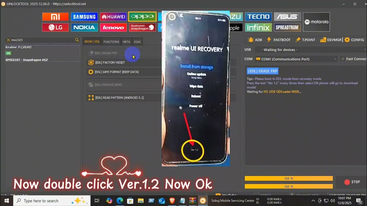 Realme 7i Frp Bypass (RMX2103) Frp unlock Tool
