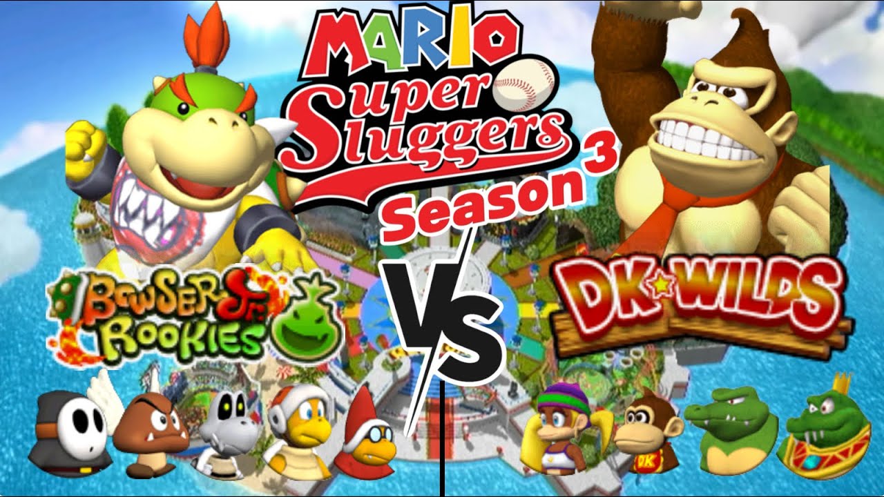 BIG GAME! BOWSER JR ROOKIES VS DK WILDS! Mario Super Sluggers Season 3!