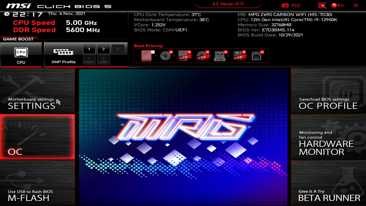 MSI MPG Z690 Carbon WIFI