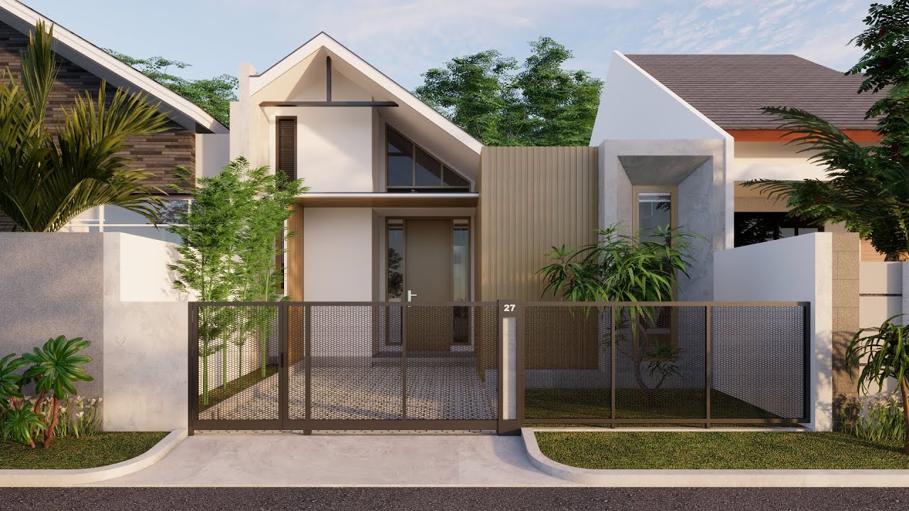 Sketchup House Design 14 (6.5 x 14 meter) + Enscape 3.0 Rendering