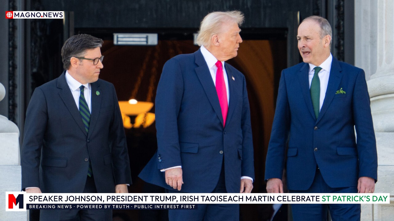 🇺🇸|🇮🇪 Speaker Johnson, President Trump, Irish Taoiseach Martin Celebrate 🍀 St. Patrick’s Day [LIVE]