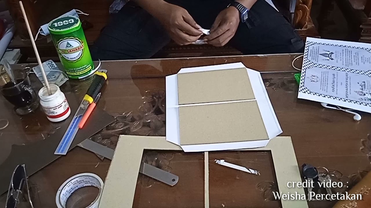 Cara Membuat Undangan Hard Cover / how to make a hard cover invitation