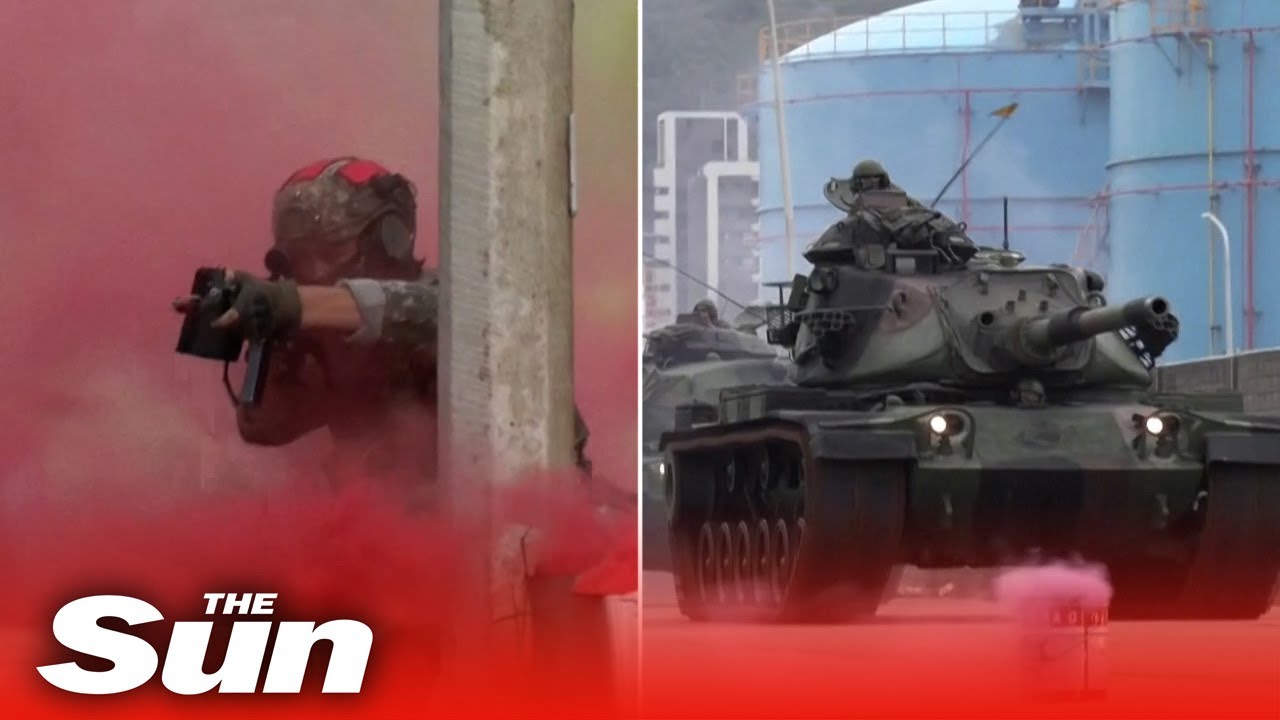 Taiwan forces hold defence drills near major port close to capital