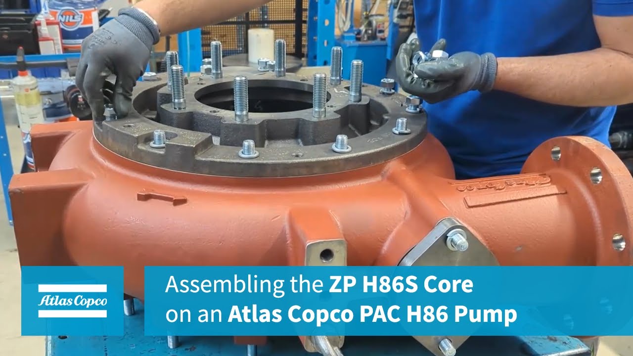 Assembling the ZP H86S Core on an Atlas Copco PAC H86 Pump