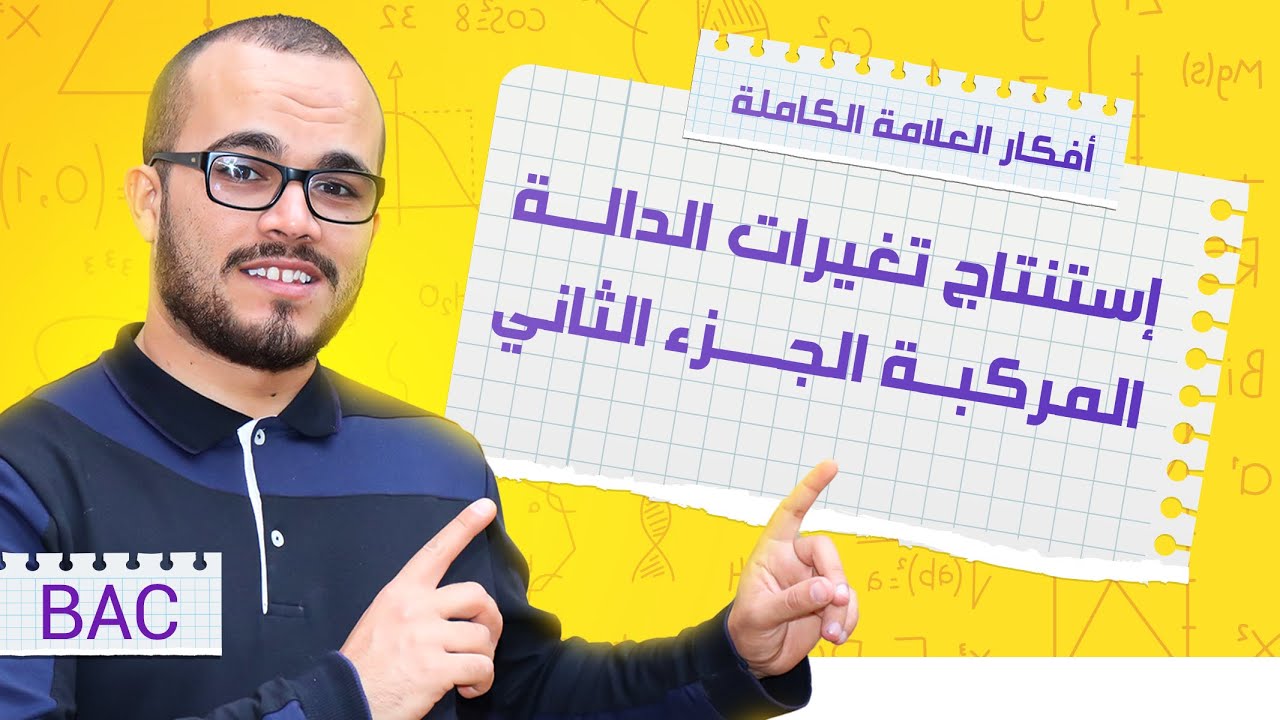 إستنتاج تغيرات الدالة المركبة الجزء الثاني || أفكار الدوال 08