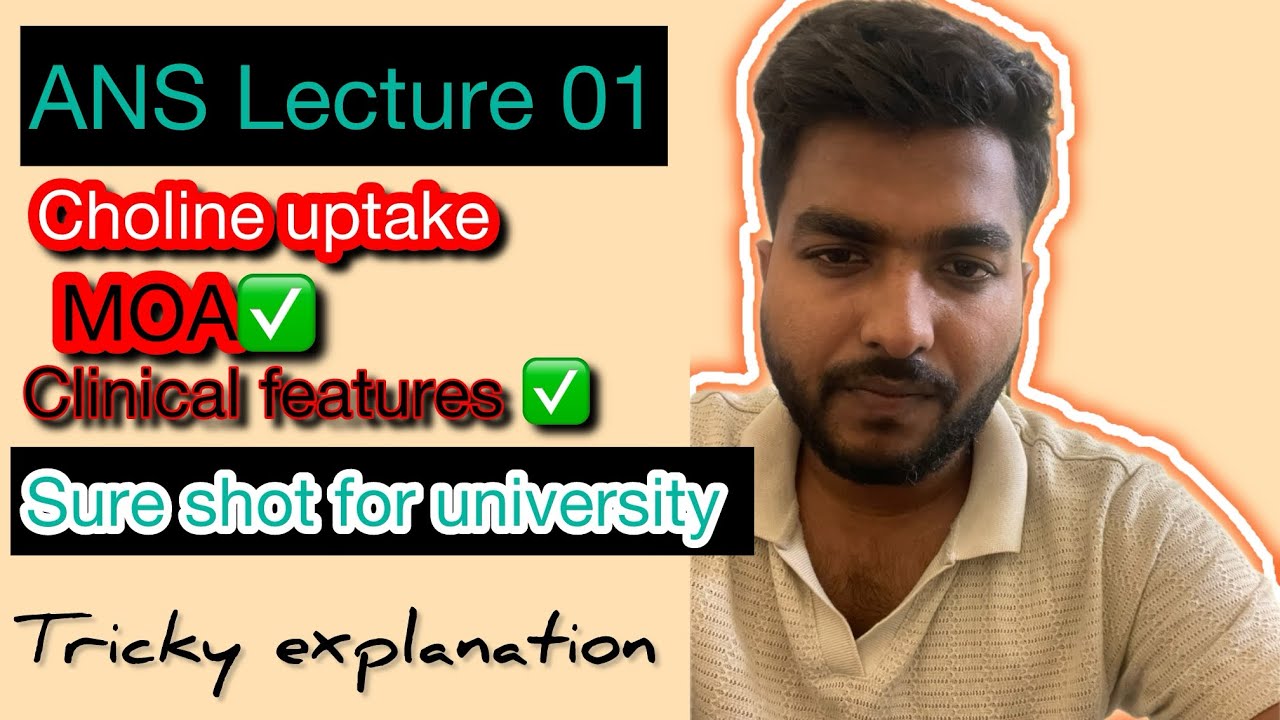 Cholinergic Drug ANS Lecture 01 #medicosstuff #university #mbbs 