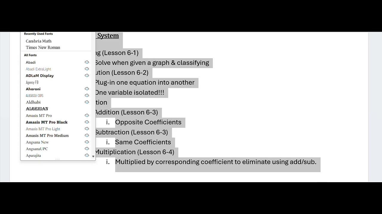 Honors Algebra Ch 6 & Ch 7 Exam Review