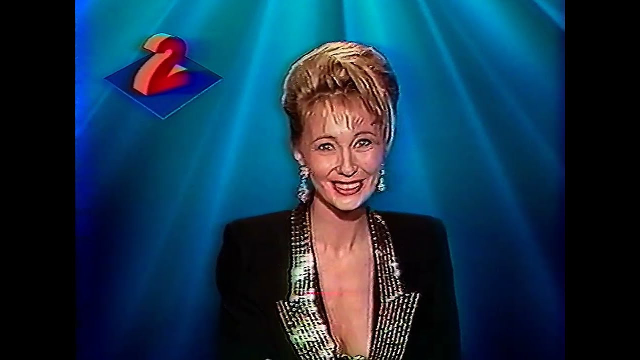 Antenne 2 / A2 (Décembre 1990): Speakerine (Florianne Blitz), Fermeture d'antenne...