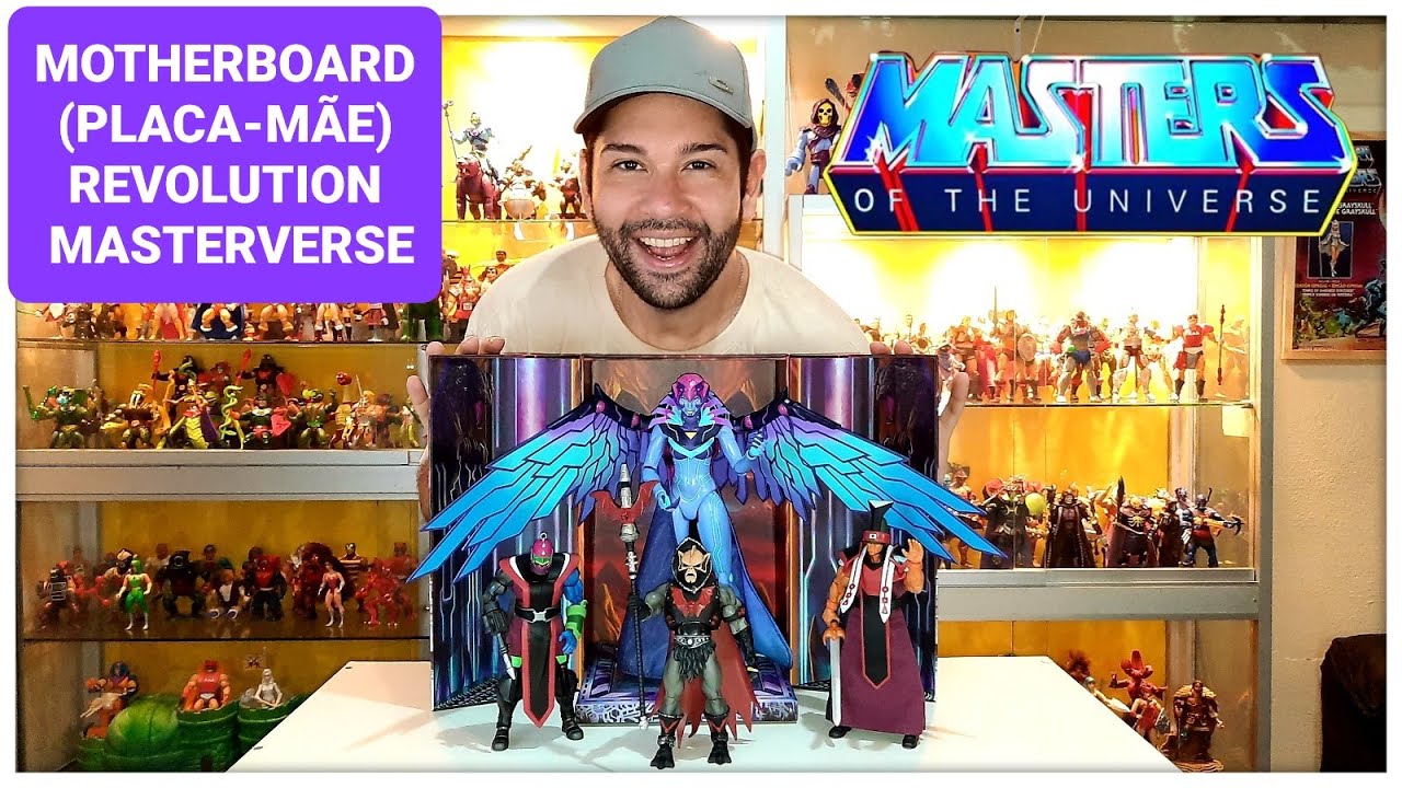PLACA-MÃE (MOTHERBOARD) MOTU MASTERVERSE REVOLUTION ACTION REVIEW! MASTERS OF THE UNIVERSE!