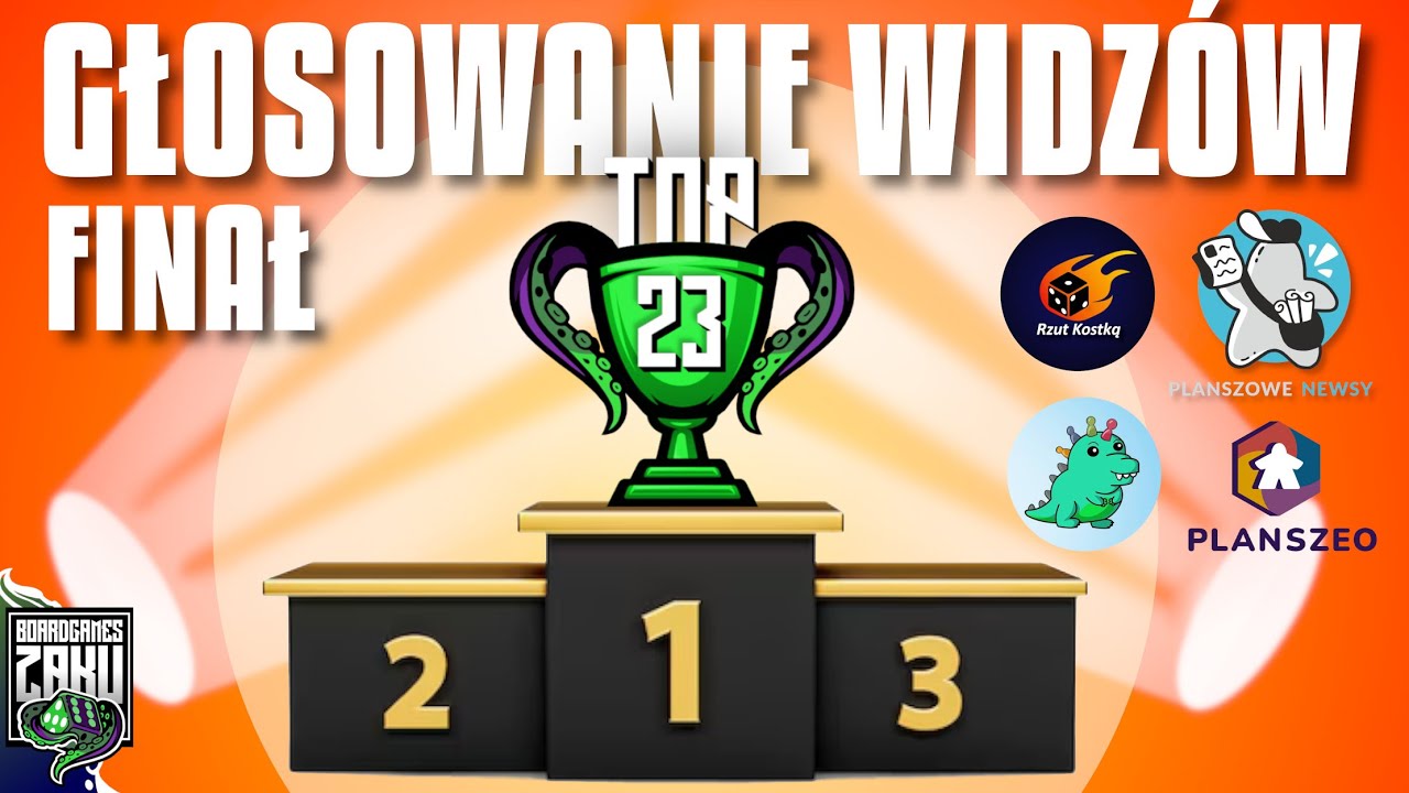 TOP23 - Wyniki Głosowania Widzów cz3 - PODIUM TOP3 | NAJLEPSZE GRY PLANSZOWE | Plebiscyt