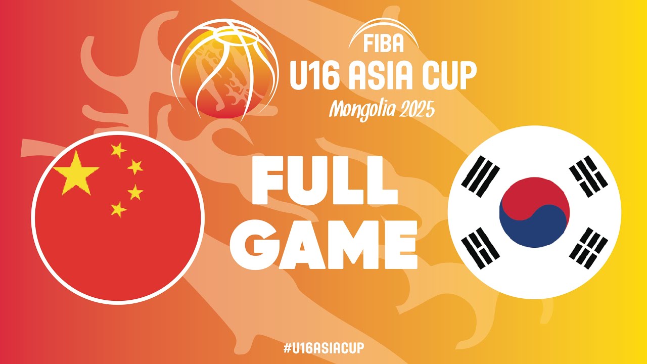 Group Phase | China v Korea | Full Basketball Game | FIBA U16 Asia Cup 2025
