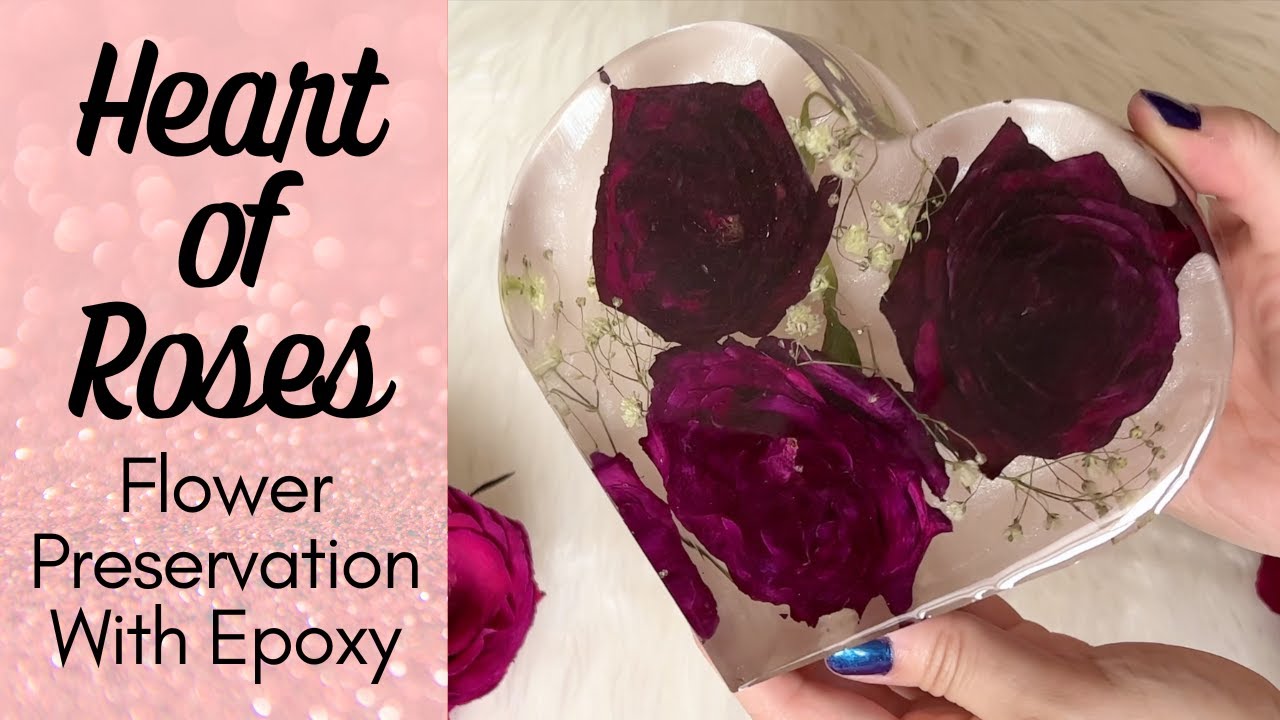 Heart of Roses - Real Flower Preservation with Epoxy Resin