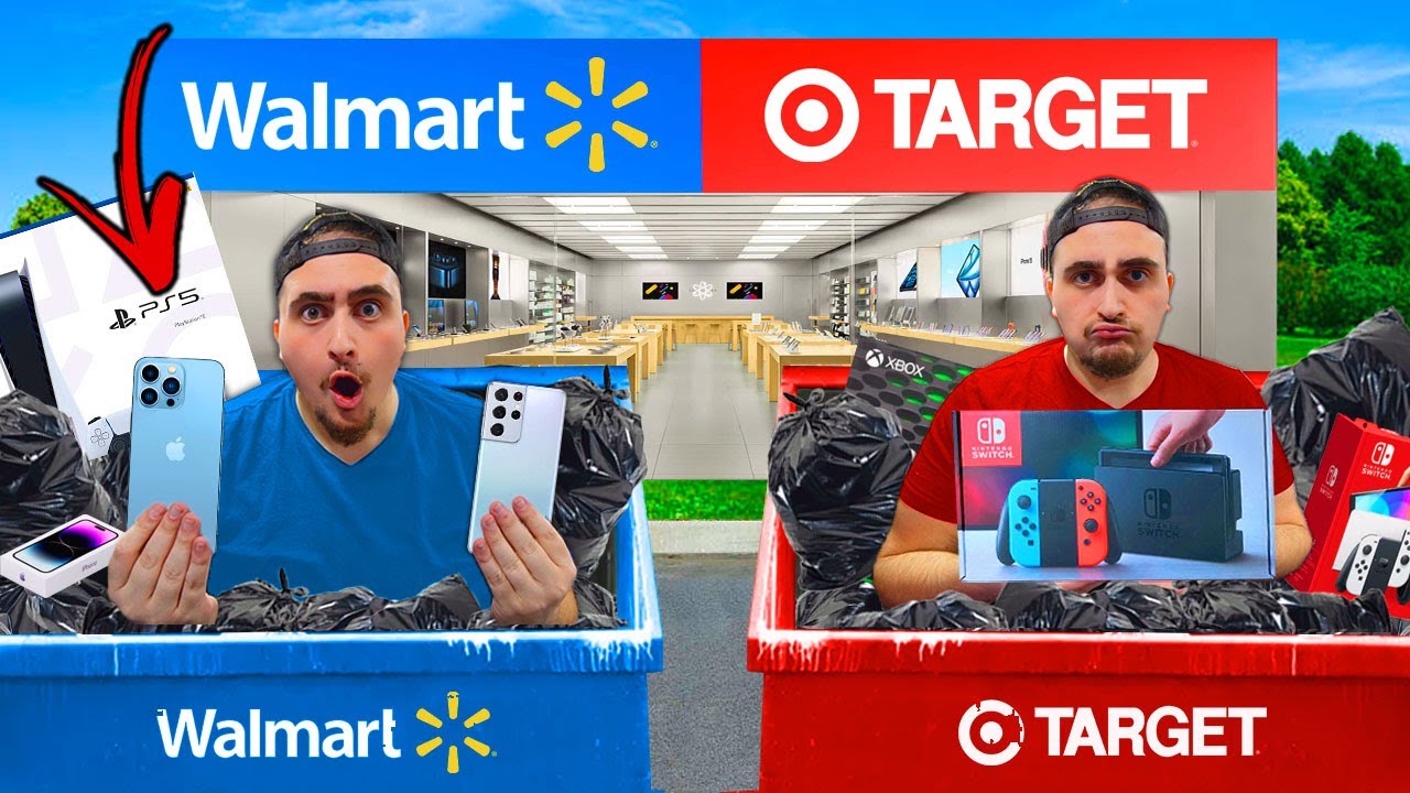 Walmart против Target Dumpster Rush.. (МЫ НАШЛИ IPHONE И SAMSUNG JACKPOT)