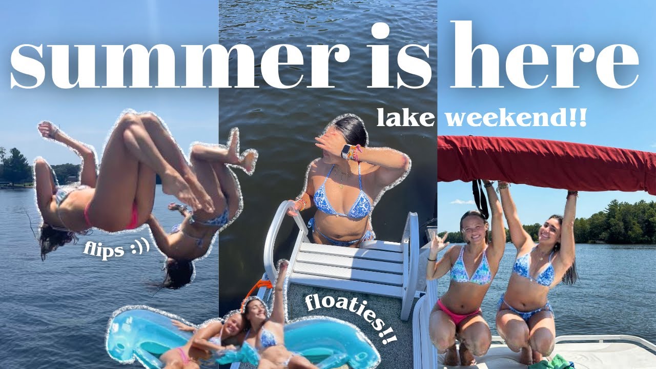 LAKE VLOG!! | wake boarding, tubing, swimming