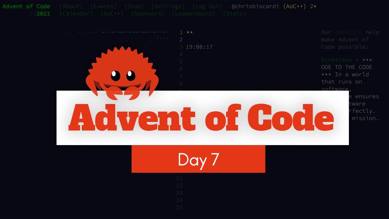 Why do crabs need submarines anyway? | Advent of Code 2021 in Rustlang Day 07