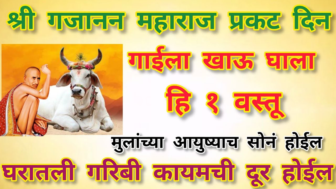श्री गजानन महाराजांच्या कृपेने गरीबी कायमची निघून जाईल! गाईला खाऊ घाला फक्त ही १ गोष्टी🚩चमत्कार होईल