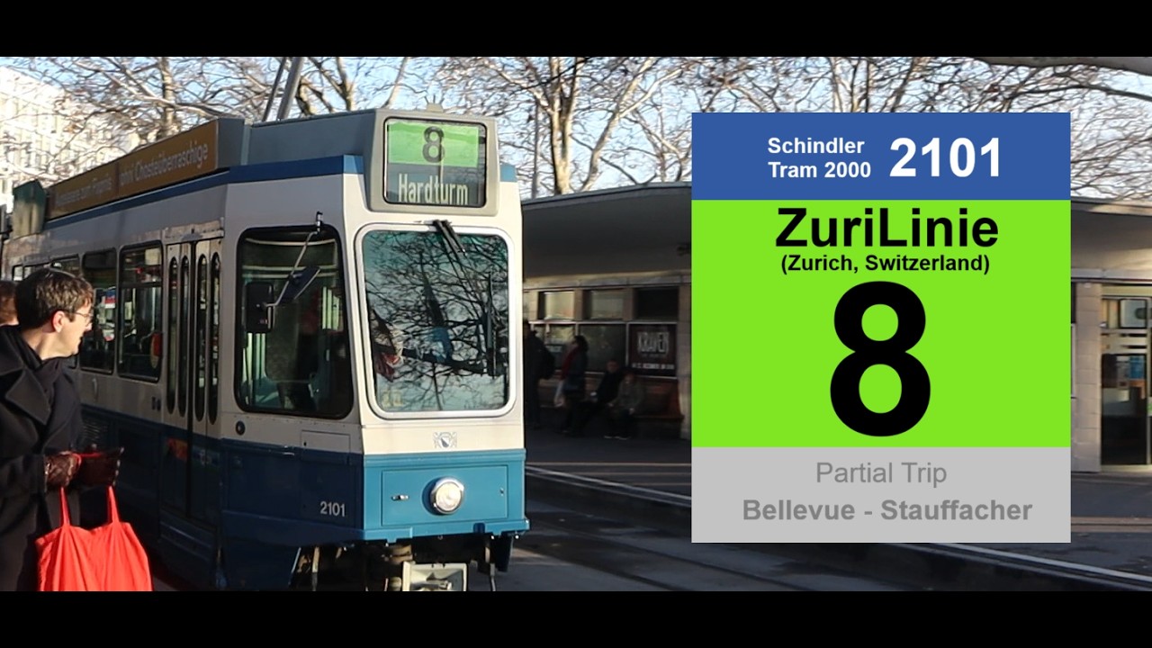 [2024] ZuriLinie 2101 on 8 from Bellevue to Stauffacher