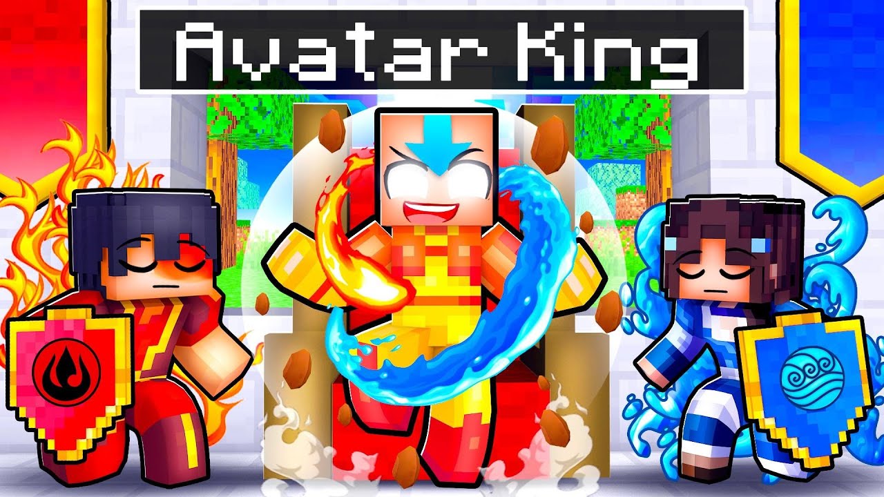 Playing as AVATAR KING in Minecraft!