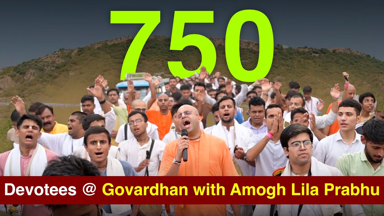 750 Youth did Govardhan Parikrama with HG Amogh Lila Prabhu || MYF || ISKCON Delhi