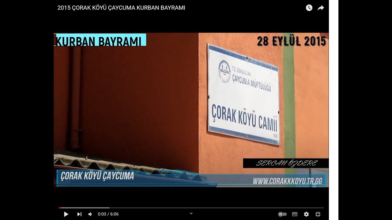 2015 ÇORAK KÖYÜ ÇAYCUMA KURBAN BAYRAMI