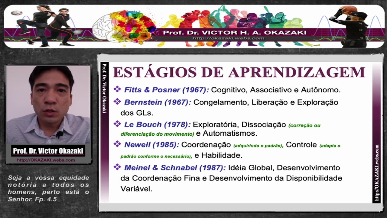 EST&Aacute;GIOS DE APRENDIZAGEM MOTORA - O QUE MUDA COM A PR&Aacute;TICA - PROF. DR. VICTOR H. A. OKAZAKI