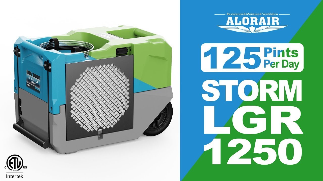 Storm LGR 1250 Commercial Dehumidifier with Pump for Water Damage Restoration - AlorAir