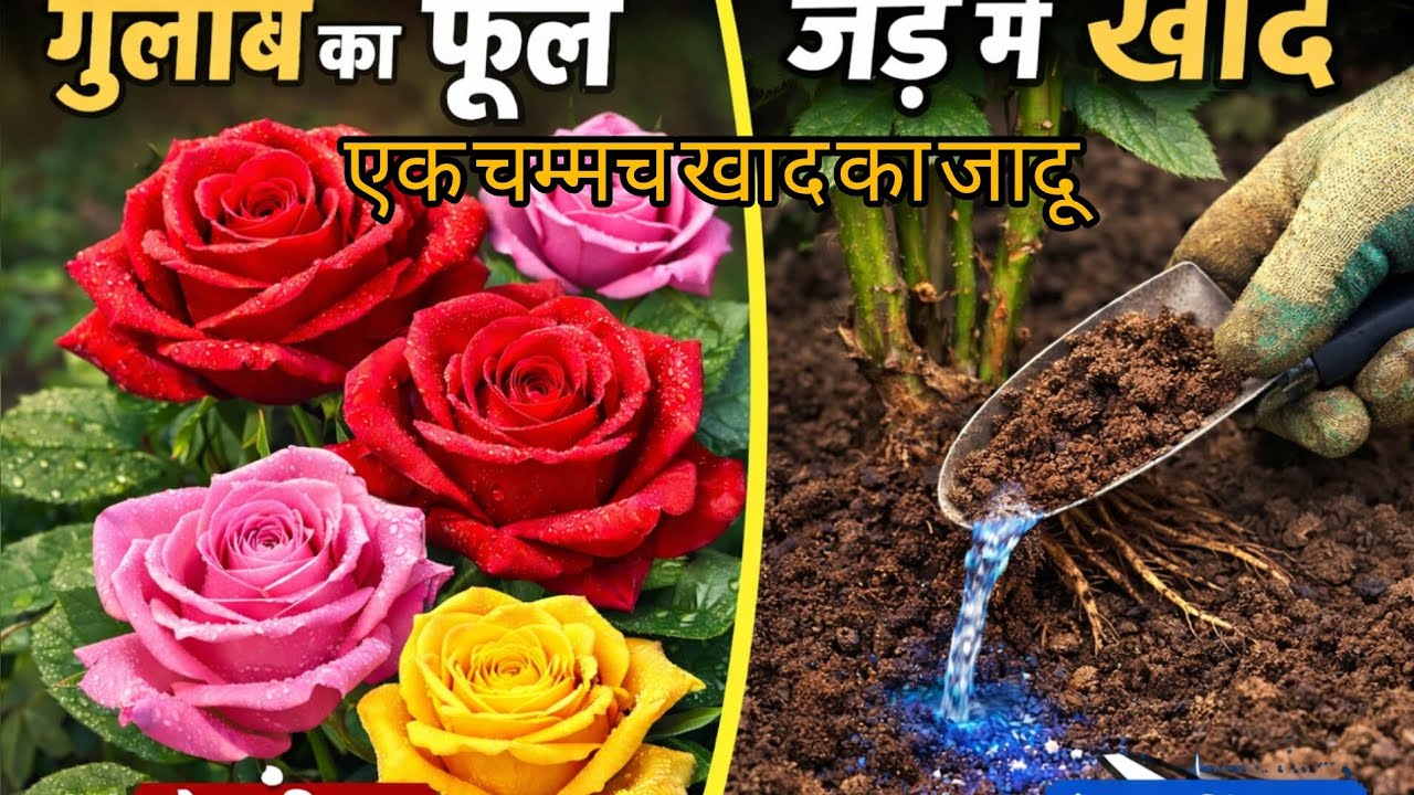Rose Fertilizer Secret 🌹 गोबर खाद + ये फॉर्मूला = ढेर सारे फूल 🌸🌹🥀