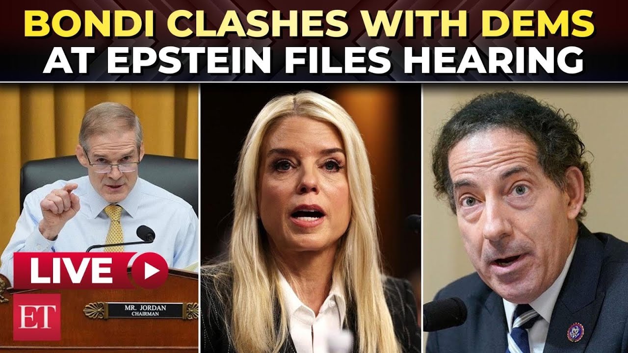'Left red-faced?' Pam Bondi confronted as Democrats play Trump&rsquo;s Epstein video in LIVE House hearing