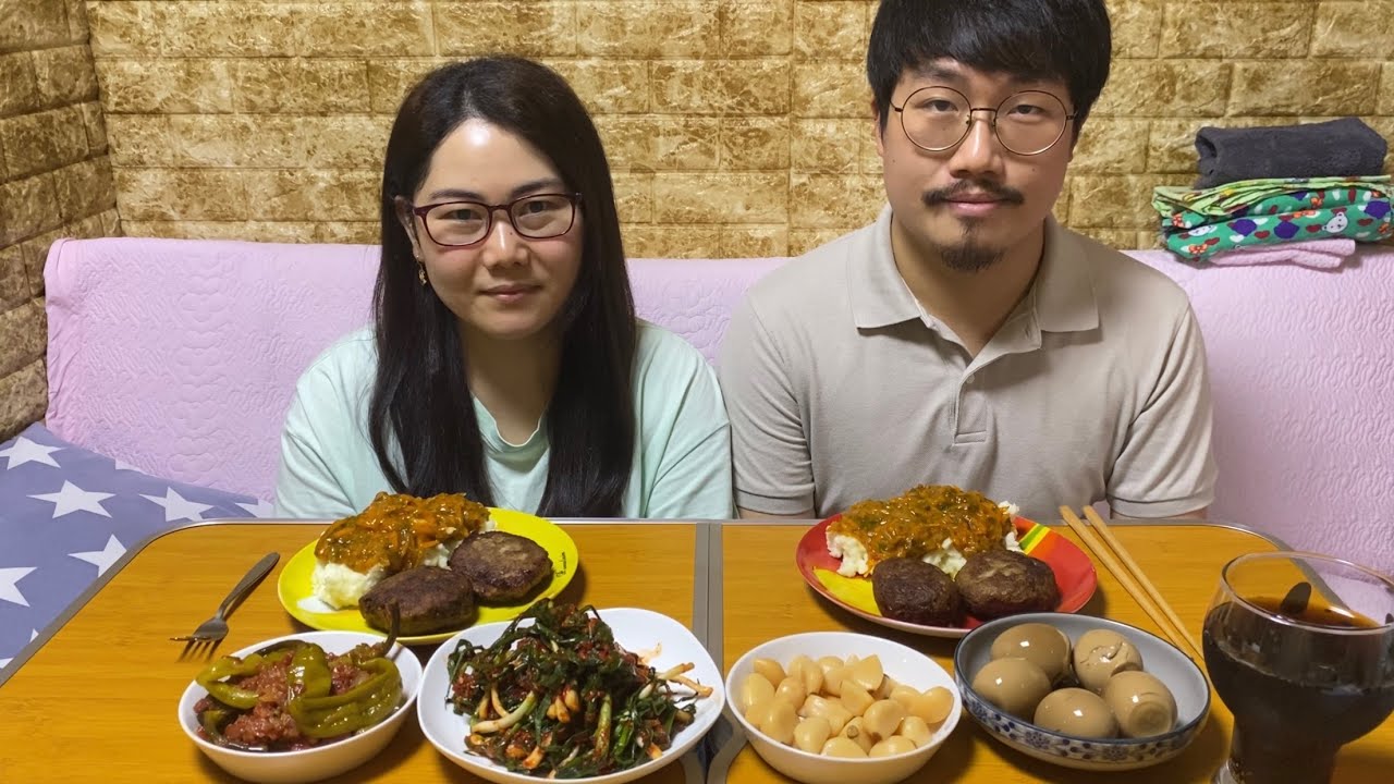 Mukbang/Котлеты с пюре/우즈베키스탄커틀렛/Mashed potatoes with cutlet/