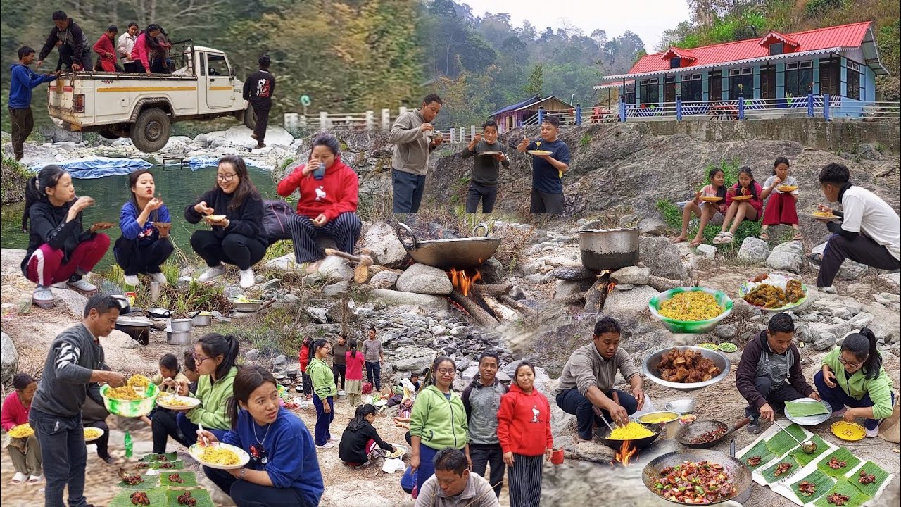 Village Family Picnic Party in Relli River Kalimpong|Nepali Picnic Vlog|Cooking in River Side