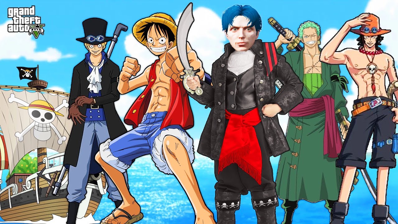One Piece ပင်လယ်ဓားပြတွေက ကျနော့်ကိုမွေးစားခဲ့တယ်/ Adopted by One Piece Family in GTA V