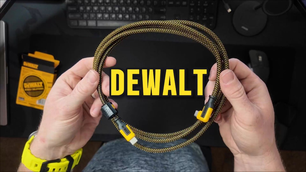 DEWALT Heavy Duty Right Angle USB-C Cable