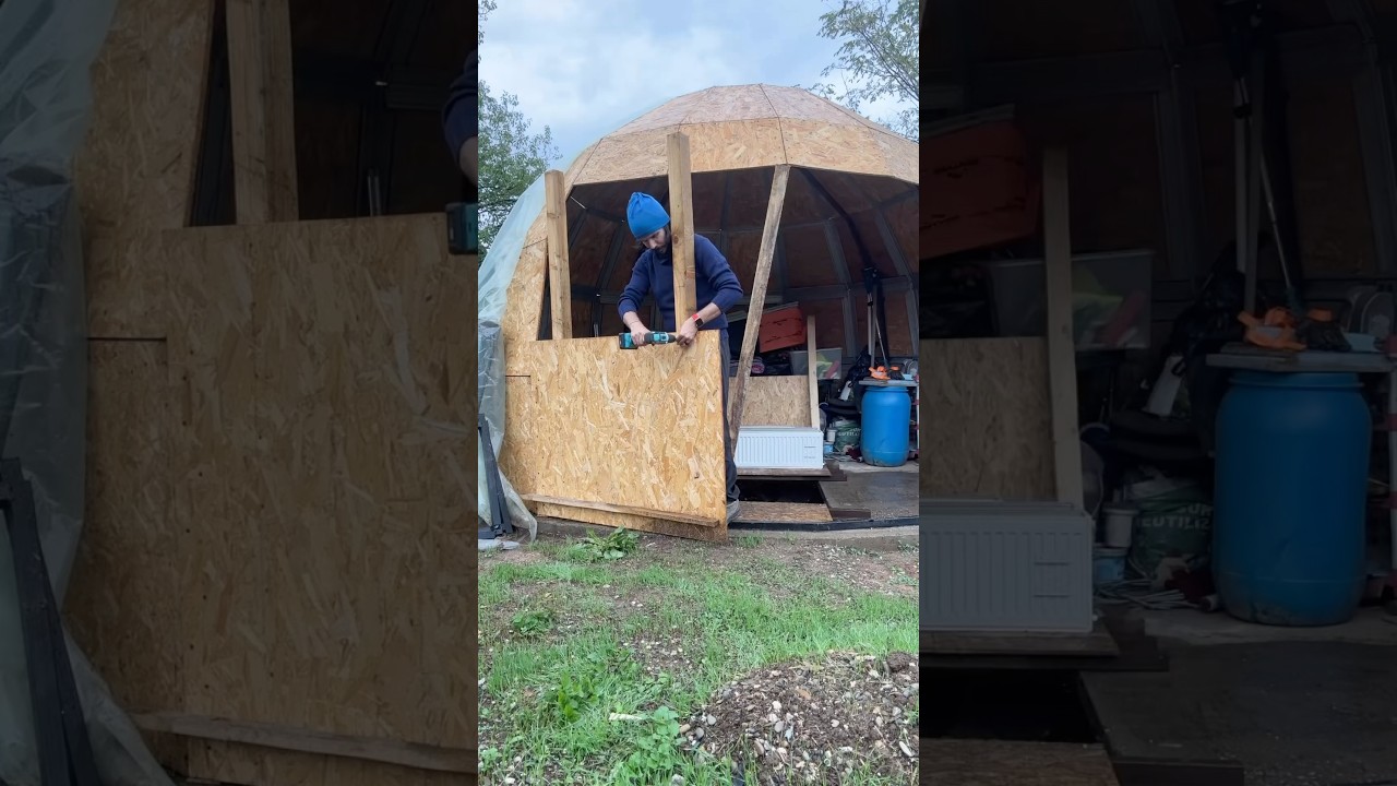 Сессия по работе с купольными окнами #diy #domestructure #badinfluence