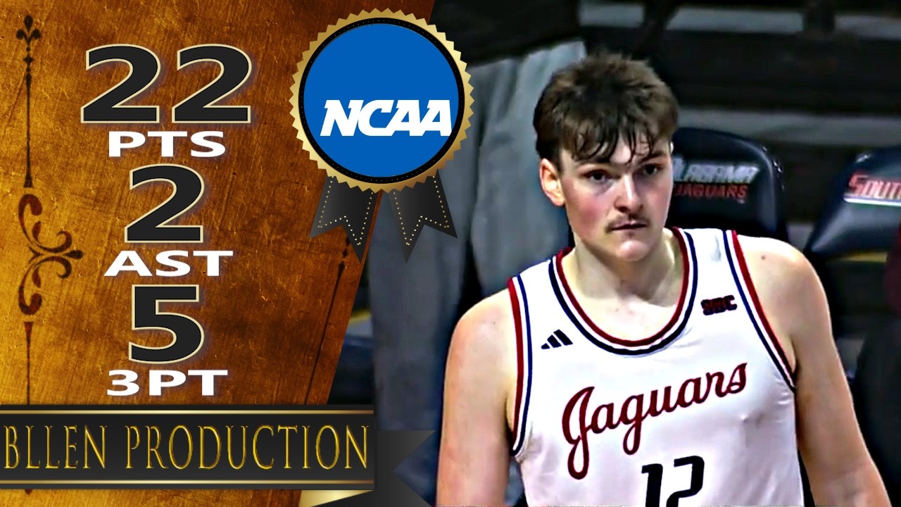 Adam Olsen - 22 Pts, 5 3PT Full Highlights｜Texas State Bobcats vs South Alabama Jaguars｜2026.02.19