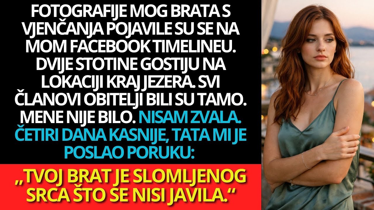 Nisam bio pozvan na bratovo vjenčanje. Četiri dana kasnije, tata mi je poslao ovu poruku.