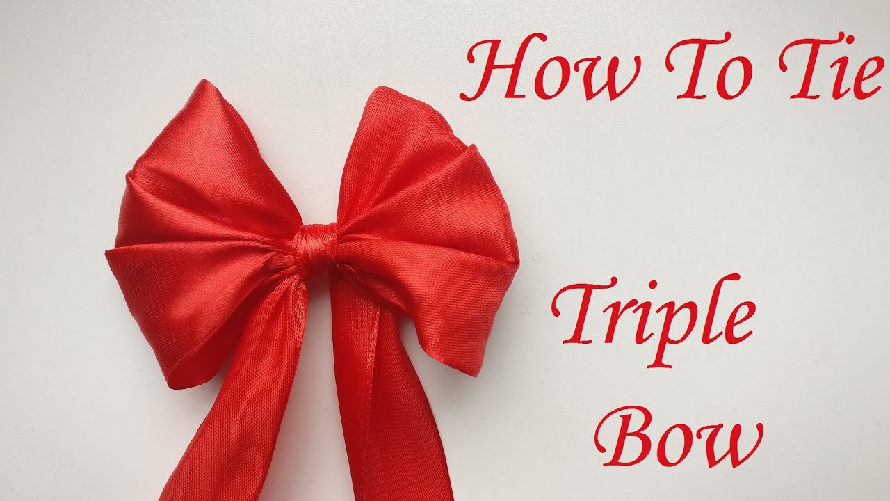 How To Tie Triple Bow | Kako vezati ma&scaron;nu | Satenska ma&scaron;na