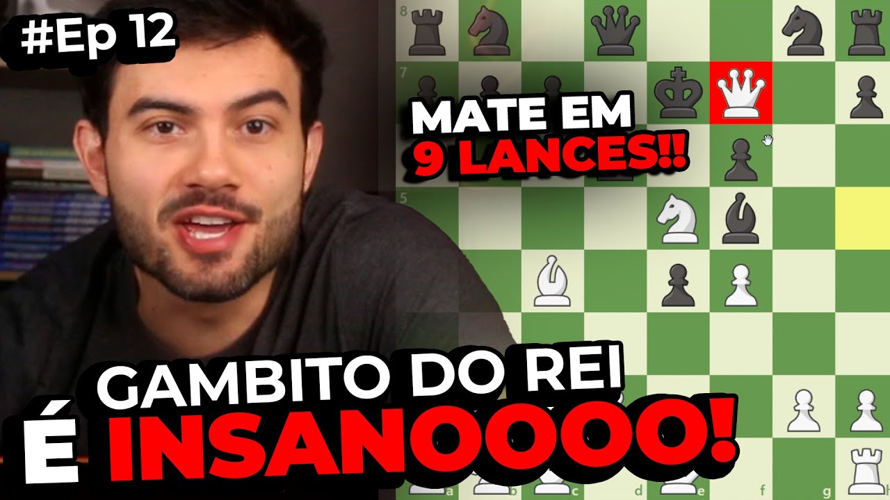 GAMBITO DO REI FAZ MAIS UMA VÍTIMA com menos de 9 lances!!!