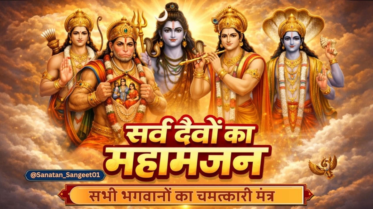 सर्व देवों का महामंत्र 🙏 जय श्री राम | जय हनुमान | जय शिव शंकर | जय श्री कृष्ण | सबसे शक्तिशाली भजन