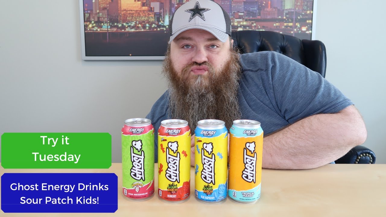 Ghost Energy Drinks - Watermelon Sour Patch Kids - Try it Tuesday - Beardly Honest