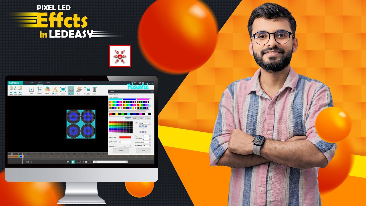 PIXEL LED effcts in LEDEASY  Software