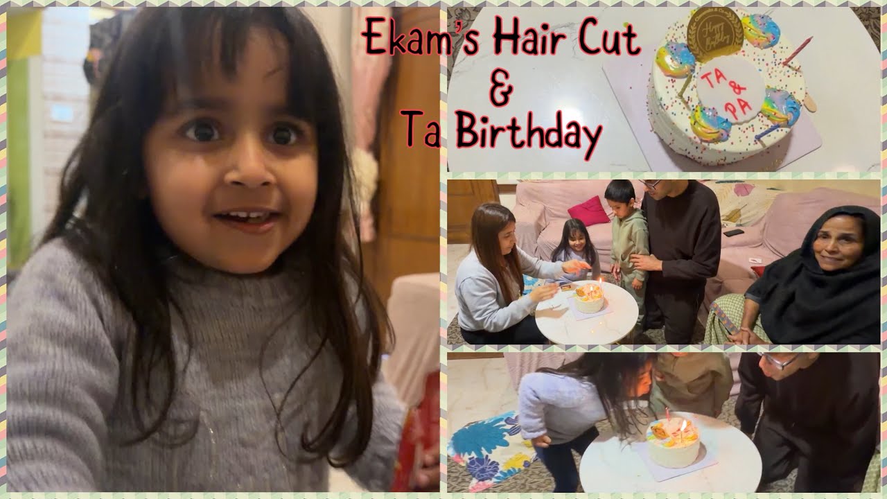 Cute Family Vlog 🥰 | Ekam & Kabir TA Birthday + Ekam’s New Hairstyle” #hairstyle #birthday 