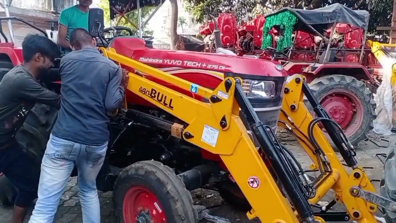 Loader Machine Fitting ||Bull Machine Fitting On Mahindra Yuvo Tech Plus 275 Di