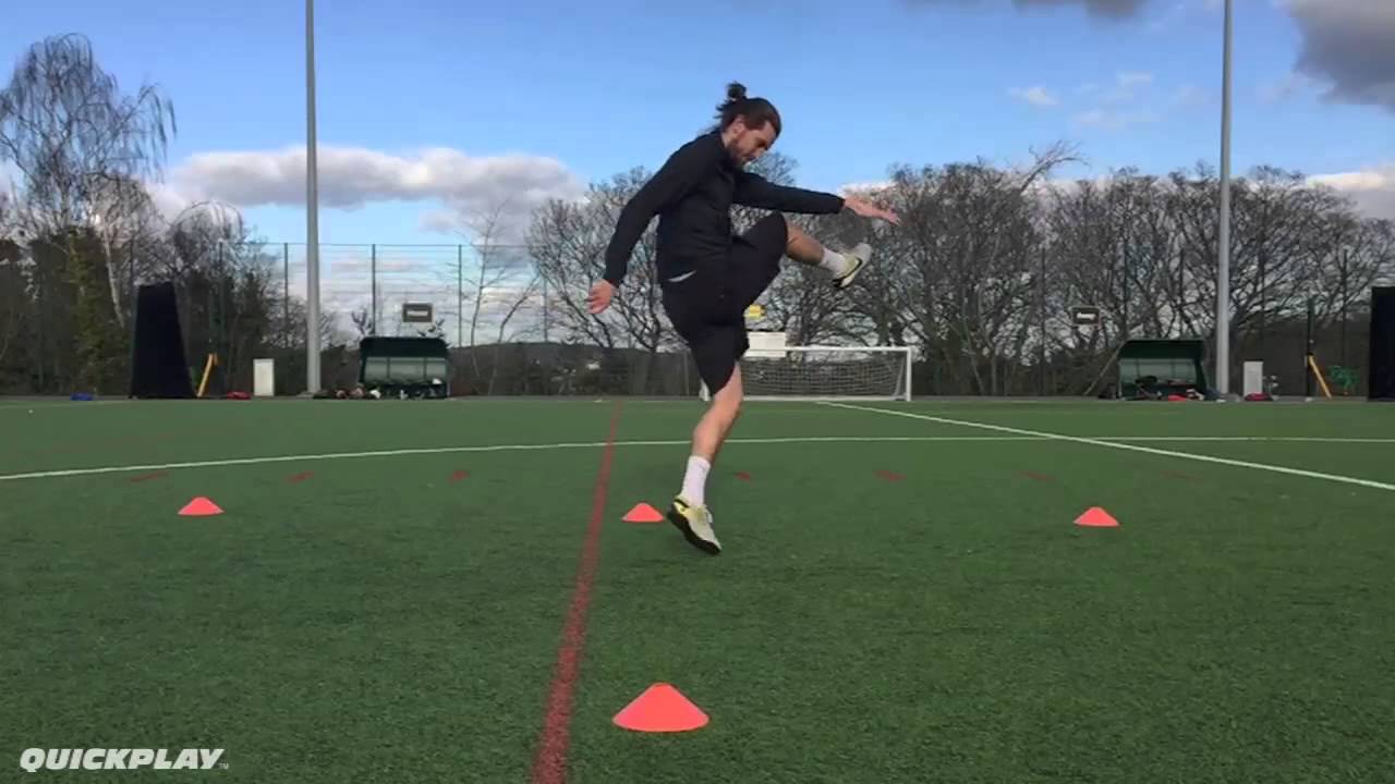 Fotbollsövning - Vristskott