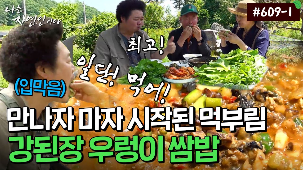 [자연인] 609-1 오자마자 약초 파전 들이미는 금실 좋은 자연인 부부ㅋㅋㅋ 그리고 이어지는 우렁이 쌈밥 공격~!!