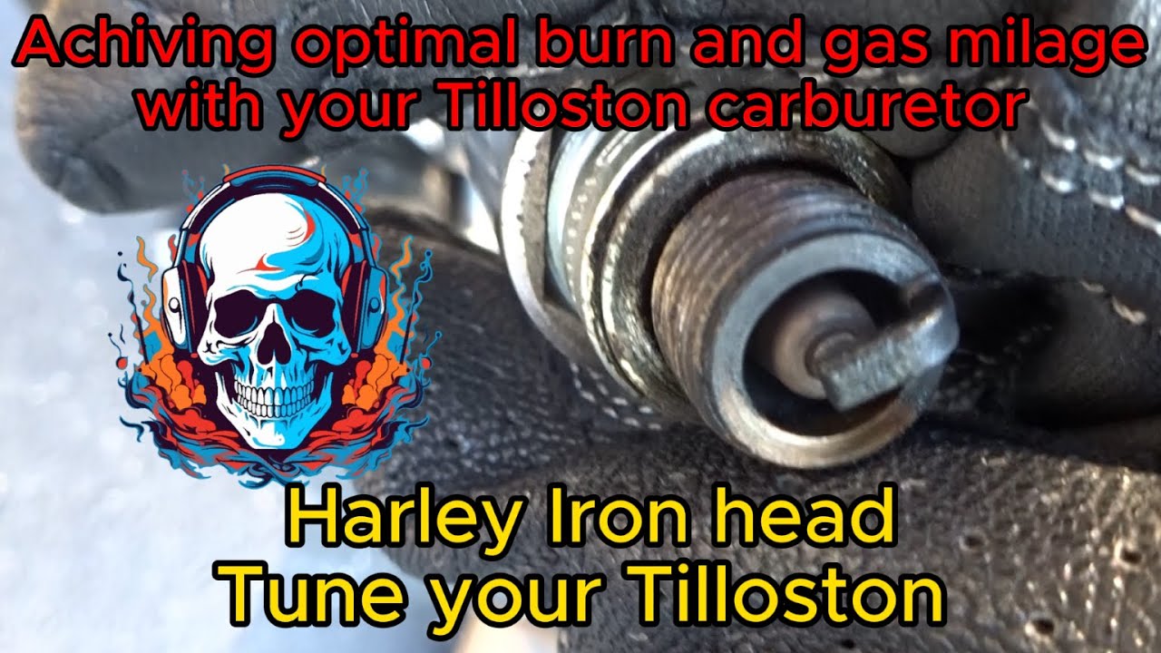 Harley Tillotson carburetor Tuning for OPTIMUM spark plug burn & mpg Sportster ironhead #motorcycle