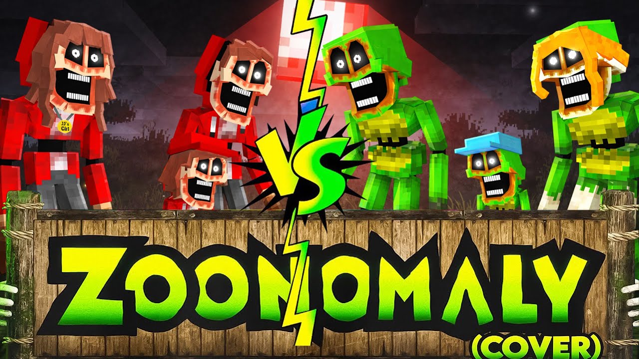 JJ and Mikey Morph into MIMICS - Maizen Minecraft Animation _ Zoonomaly Theme Song (COVER)