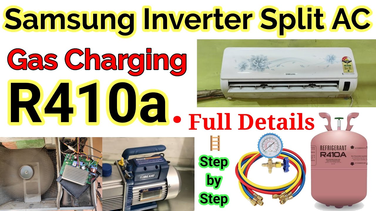 R410a Gas Charging In Inverter Ac | 100% Practical Full details | Air conditioner Refrigerant Refill