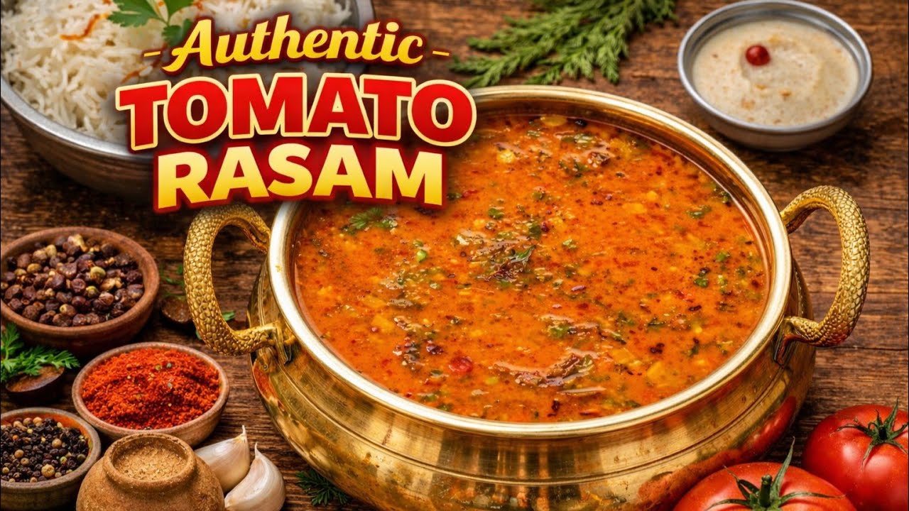 Tomato Rasam Recipe | उडुपी स्टाइल रसम | Homemade Rasam Powder | Authentic South Indian Recipe